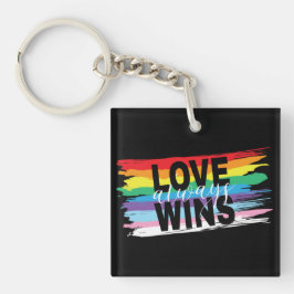 LGBTQIA Liefde wint altijd, Trots, Regenboog Sleutelhanger
