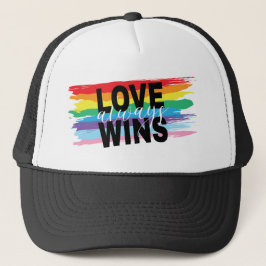 LGBTQIA Liefde wint altijd, Trots, Regenboog Trucker Pet
