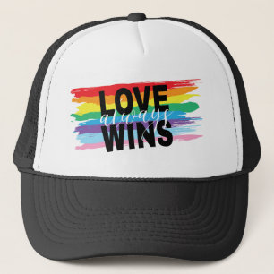 LGBTQIA Liefde wint altijd, Trots, Regenboog Trucker Pet