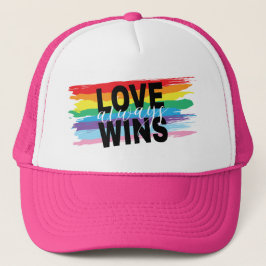 LGBTQIA Liefde wint altijd, Trots, Regenboog Trucker Pet