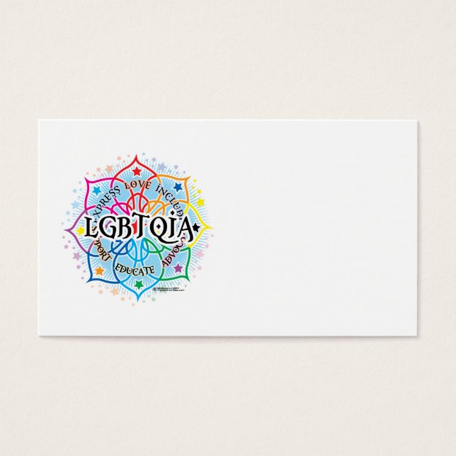LGBTQIA Lotus Visitekaartjes (Voorkant)