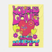 LGBTQIA+ LOVE IS LIEFT. Wees blij Fleece Deken (Voorkant)