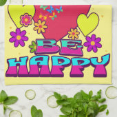 LGBTQIA+ LOVE IS LIEFT. Wees blij Theedoek (Gevouwen)