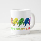 LGBTQIA+ Manatees willen gewoon een knuffel Grote Koffiekop (Voorkant rechts)