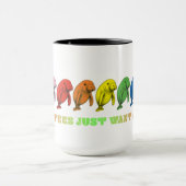 LGBTQIA+ Manatees willen gewoon een knuffel Mok (Midden)