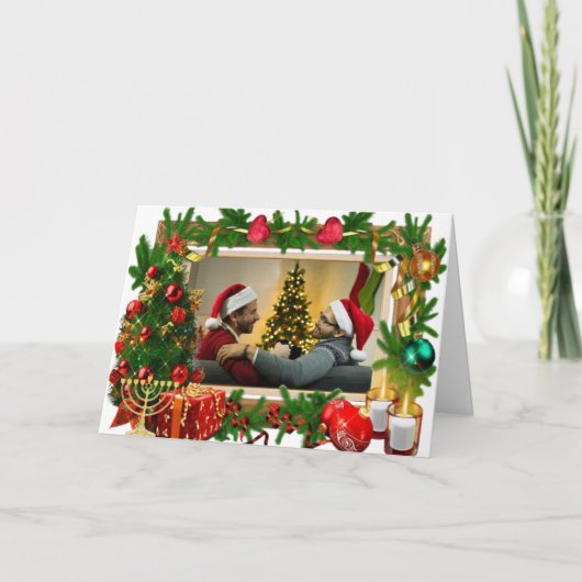 LGBTQIA+ Prettig feestdagen Subtiele afbeelding-te Kaart (Voorkant)