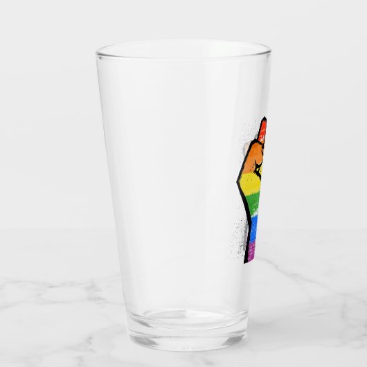 LGBTQIA Pride Flag Glas (Rechts)