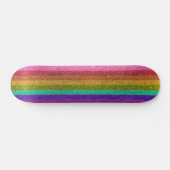 LGBTQIA Pride Flag Glitter Rainbow Glitter Stripes Persoonlijk Skateboard (Horizontaal)