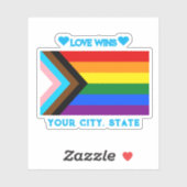 LGBTQIA Pride Flag  Sticker (Vel)