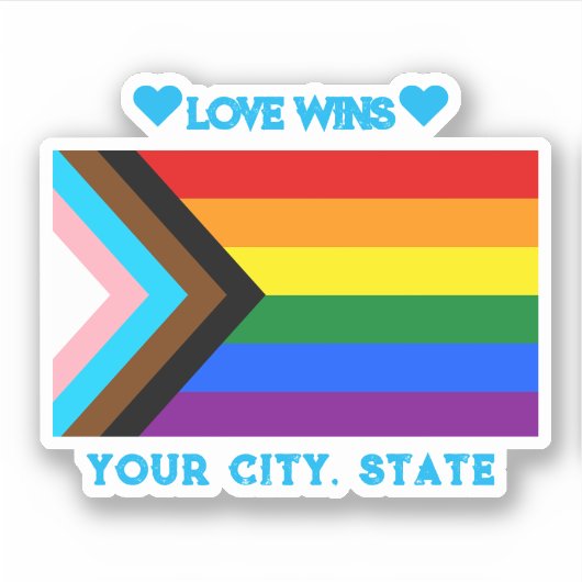 LGBTQIA Pride Flag  Sticker (Voorkant)