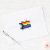 LGBTQIA Pride Flag Vierkante Sticker (Envelop)