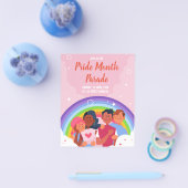 LGBTQIA Pride Month Parade Flyer (Enkel)