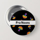  LGBTQIA Pride Mushroom Pronouns Ronde Button 7,6 Cm (Voorkant /achterkant)