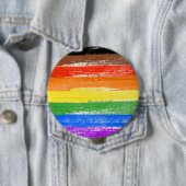LGBTQIA+ Pride Paint Ronde Button 4,0 Cm (In situ)