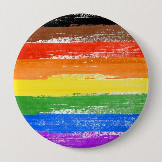 LGBTQIA+ Pride Paint Ronde Button 4,0 Cm (Voorkant)