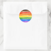 LGBTQIA+ Pride Paint Ronde Sticker (Tas)