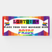 LGBTQIA+ PRIDE Parade en Muur Gepersonaliseerd Spandoek (Horizontaal)