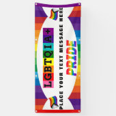 LGBTQIA+ PRIDE Parade en Muur Gepersonaliseerd Spandoek (Verticaal)