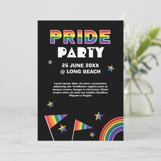  LGBTQIA+ Pride Party Kaart (Staand voorkant)
