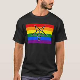 LGBTQIA+ Pride Pentagram T-shirt