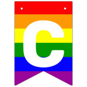 LGBTQIA Pride Rainbow Horizontal Bunting Flags Vlaggetjes (Eerste vlag)