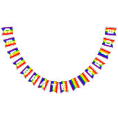 LGBTQIA Pride Rainbow Vertical Bunting Flags Vlaggetjes (Alle)