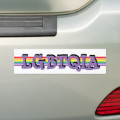 LGBTQIA Pride Regenboemer Bumpersticker (Op auto)