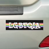 LGBTQIA Pride Regenboemer bumpersticker (Op auto)