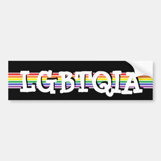 LGBTQIA Pride Regenboemer bumpersticker (Voorkant)