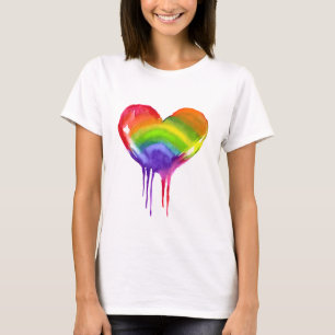LGBTQIA+ Pride Regenboog Hart T-shirt