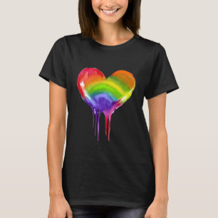 LGBTQIA+ Pride Regenboog Hart T-shirt