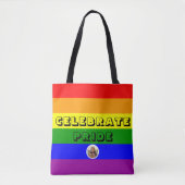 LGBTQIA+ Pride Regenboogvlag Tote Bag (Voorkant)