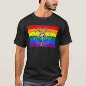 LGBTQIA+ Pride Sigil van Baphomet T-shirt (Voorkant)