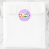 LGBTQIA+ Pride-Sticker Ronde Sticker (Tas)