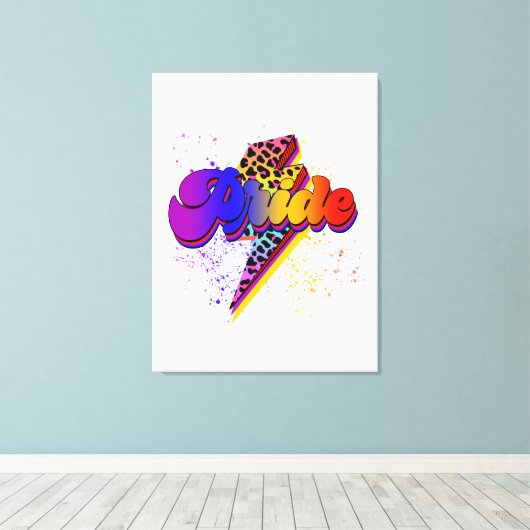 LGBTQIA+ Pride Support Awareness Canvas Afdruk (Insitu (Houten vloer))