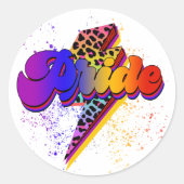 LGBTQIA+ Pride Support Awareness Ronde Sticker (Voorkant)