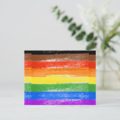 LGBTQIA+ Pride Verf Briefkaart (Staand voorkant)