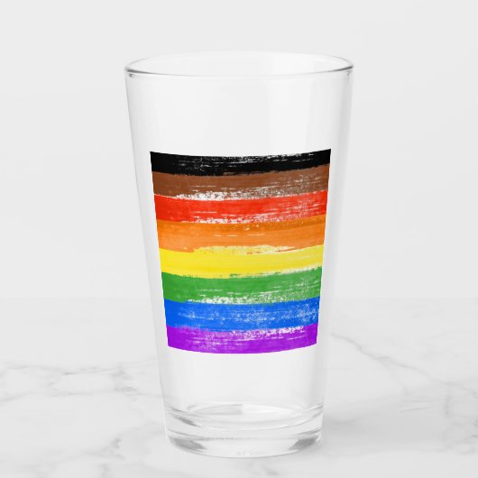 LGBTQIA+ Pride Verf Glas (Voorkant)