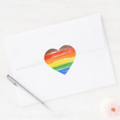 LGBTQIA+ Pride Verf Hart Sticker (Envelop)