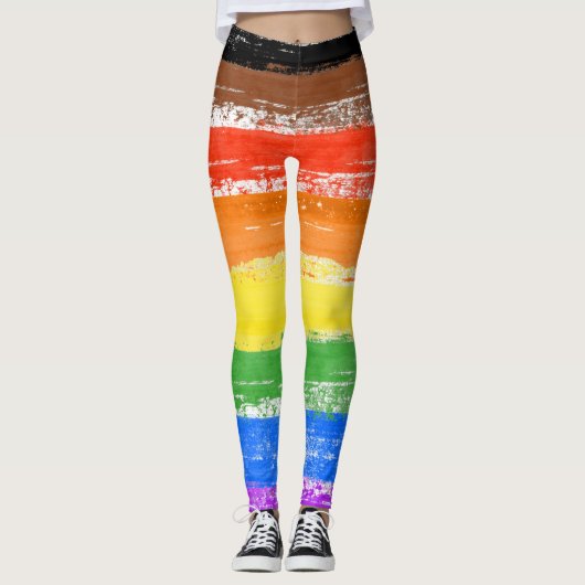 LGBTQIA+ Pride Verf Leggings (Voorkant)