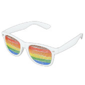 LGBTQIA+ Pride verf Retro Zonnebril (Gekanteld)