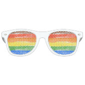 LGBTQIA+ Pride verf Retro Zonnebril (Voorkant)