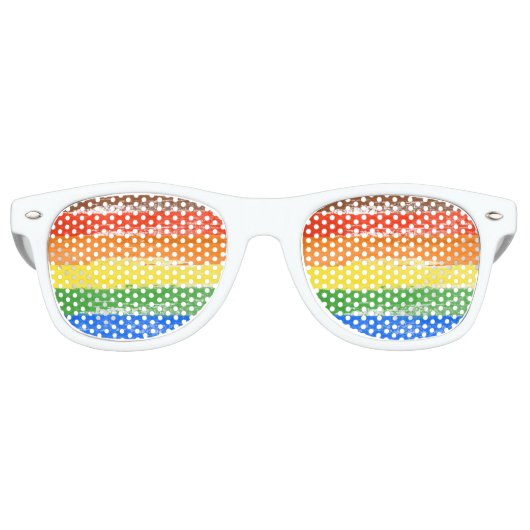 LGBTQIA+ Pride verf Retro Zonnebril (Voorkant)