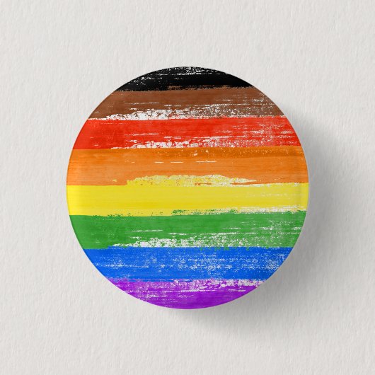 LGBTQIA+ Pride Verf Ronde Button 3,2 Cm (Voorkant)