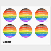 LGBTQIA+ Pride Verf Ronde Sticker (Vel)