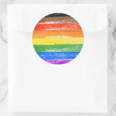 LGBTQIA+ Pride Verf Ronde Sticker (Tas)