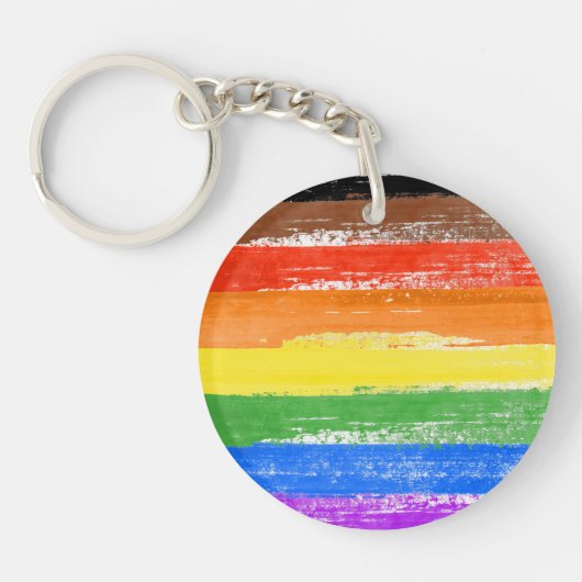 LGBTQIA+ Pride Verf Sleutelhanger (Voorkant)