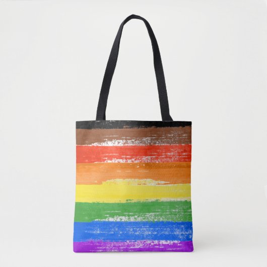 LGBTQIA+ Pride Verf Tote Bag (Voorkant)