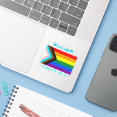 LGBTQIA Pride-vlag Sticker (Laptop met iPhone)