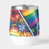 LGBTQIA+ Pride Vlaggen, Regenbogen, Bloemen (Voorkant)